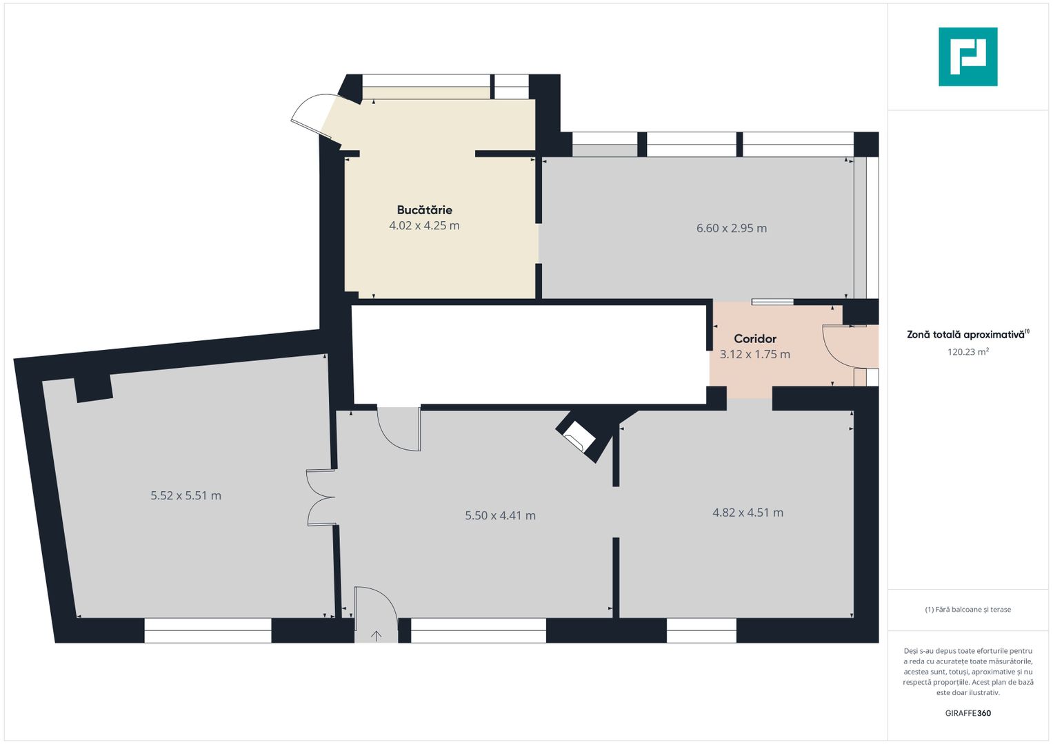 Apartament cu 3 camere în zonă Centrală, Lipova - Poză 8