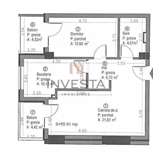 Apartament cu 2 camere decomandat, 56 mp, langa Baza Sportiva! - Poză 2