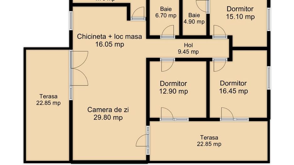 Casă modernă pe parter Bod | Teren 505 mp - Schiță 32