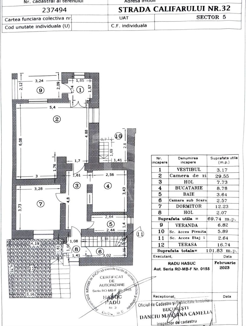Casă Individuală | 6 Camere | Garaj | Sector 6 Califarului nr.32 - Schiță 24