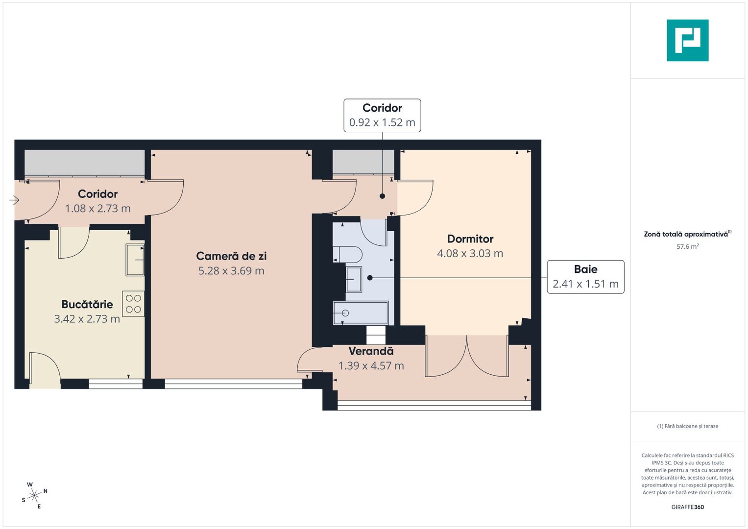 Apartament 2 camere-prima închiriere, ultracentral - Poză 17