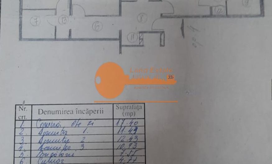 Apartament cu 4 camere  82 mp utili Sebastian – Rahova - Schiță 8