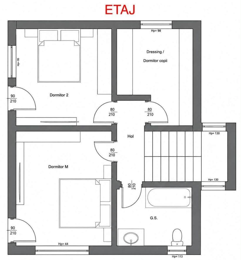 VILĂ P+1E modernă, finisată ”LA CHEIE” , teren 530 mp,  VASLUI, zona LAC DELEA; - Poză 4