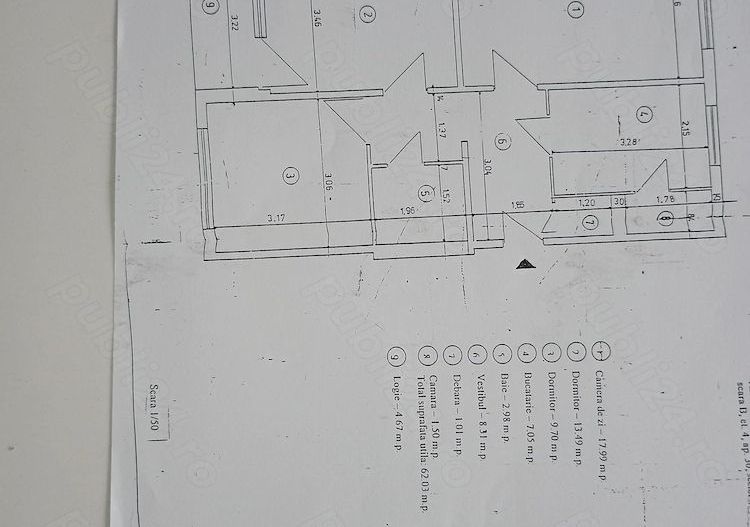 Apartament Luminos 3 camere. Brancoveanu, Zona Izvorul Crisului. Loc parcare. - Poză 10