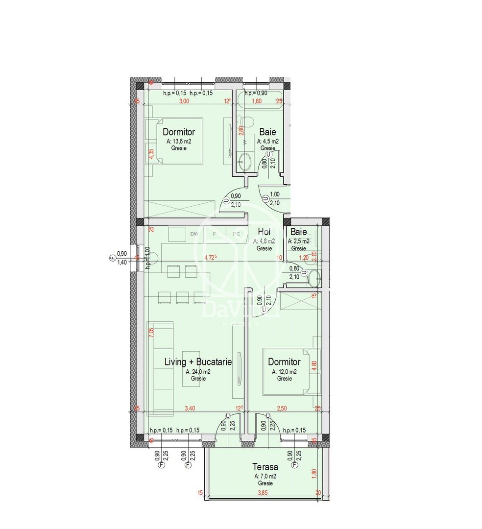 Apartament 3 camere, finisat la cheie (Smart-B-ap.5) - Poză 5