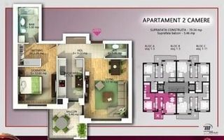Apartament 2 camere LUX | Onix Park | 60 mp - Poză 6