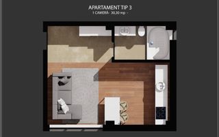 Apartament o camera Bucium - 36mp - Pret promotional cash - Poză 4