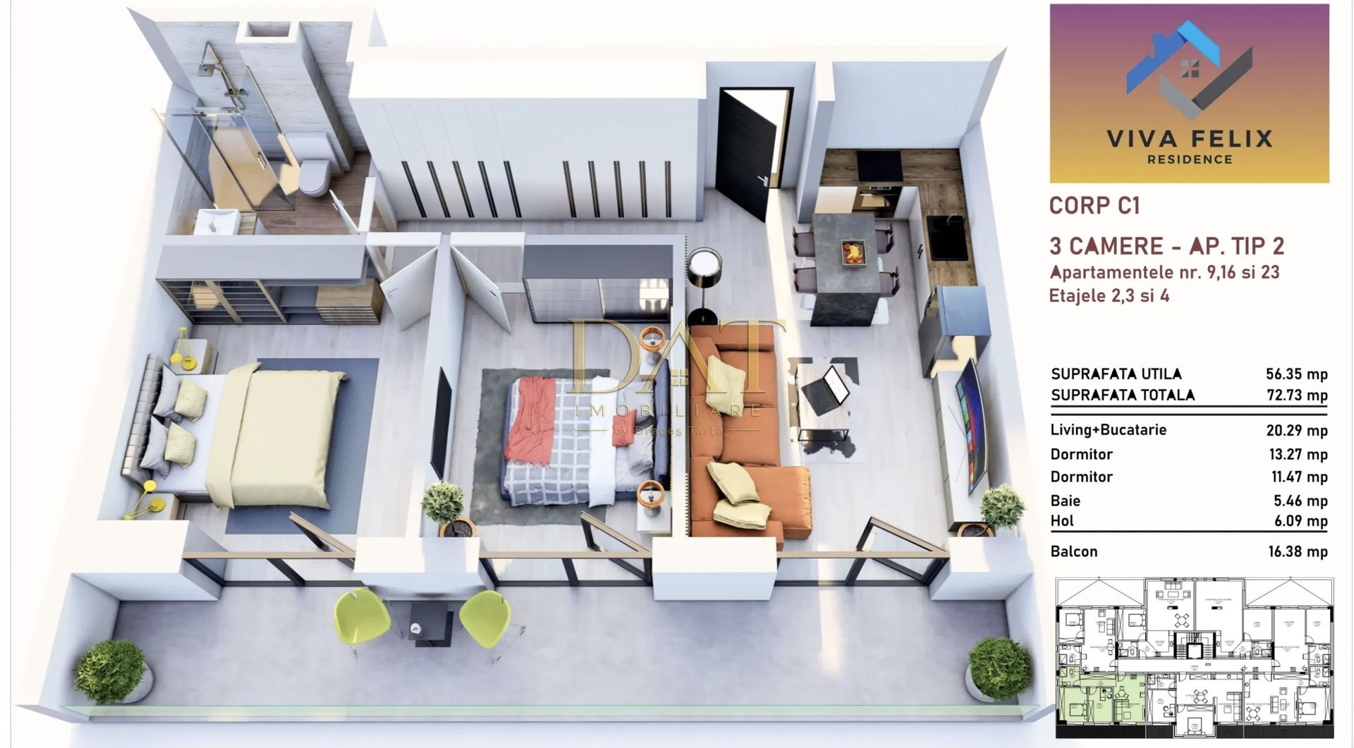 3 camere, finisat, parcare inclusa, VIVA FELIX RESIDENCE - Poză 8