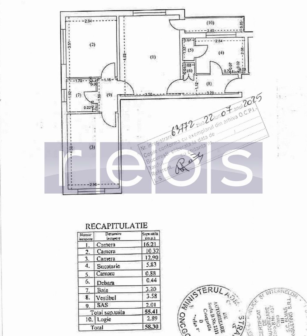 VANZARE APARTAMENT 3 CAMERE | MOBILAT-UTILAT | RENOVAT | 55MP | OBOR | - Poză 16