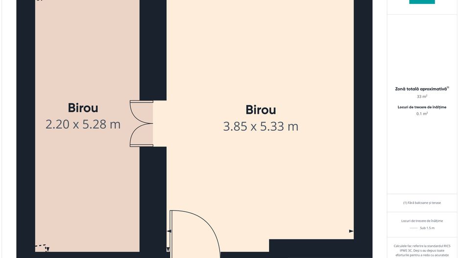 Spațiu de birouri cu 2 camere | Zonă Centrală - Poză 7