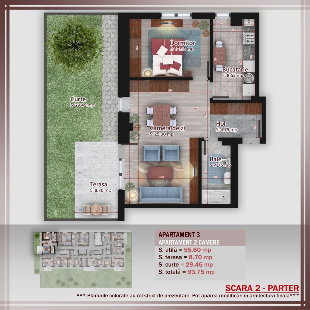 Apartament 2 camere cu gradina Titan Pallady Metrou Nicolae Teclu - Schiță 13