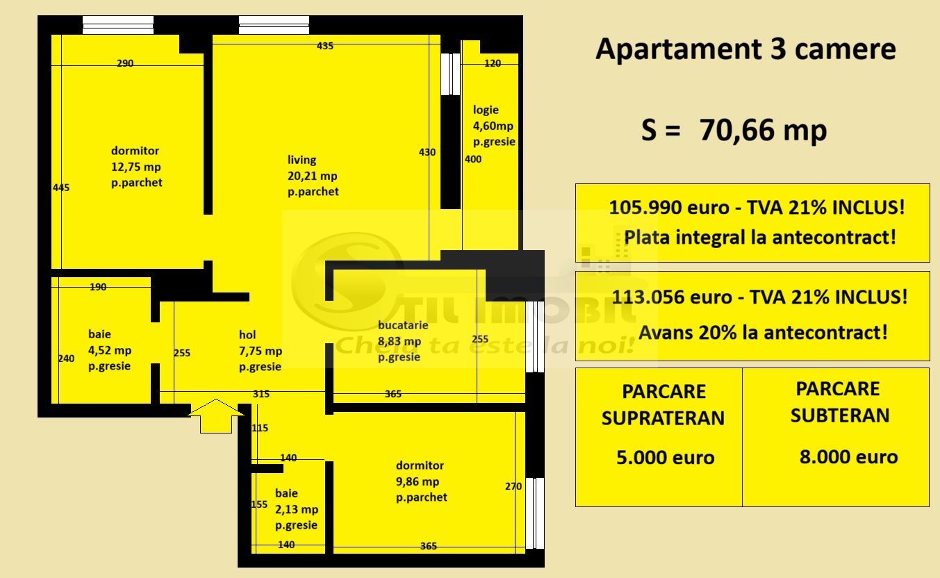 Apartament 3 camere Cug Valea Adanca, bloc nou, cartier rezidential - Poză 2