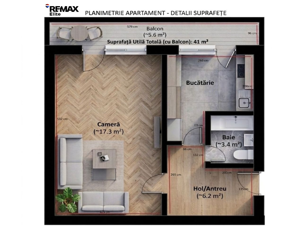 Buiucani/Durlești | 1 cameră, 41 m² - Poză 42