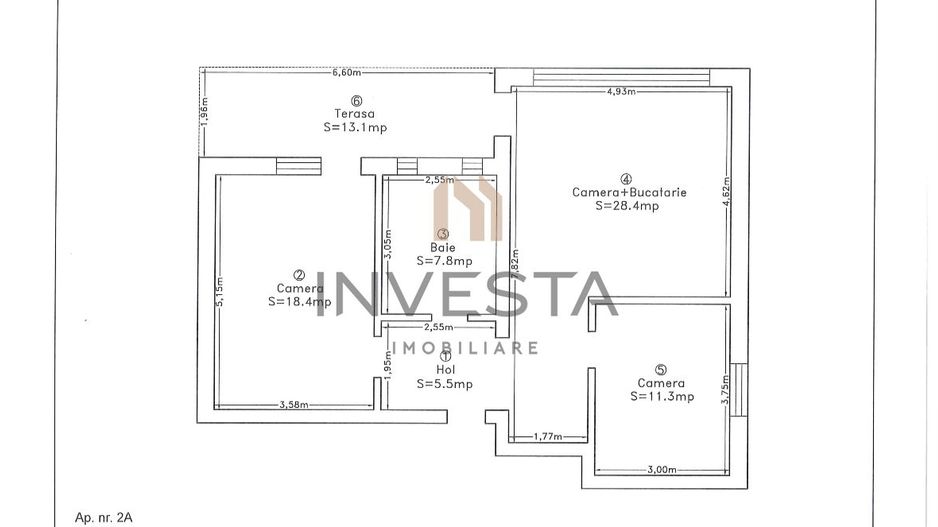 Apartament 3 camere cu terasa, parcare inclusa, zona Andrei Muresanu! - Poză 5