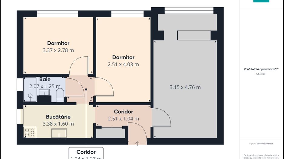 Apartament cu 3 camere zona Lebăda - Poză 10