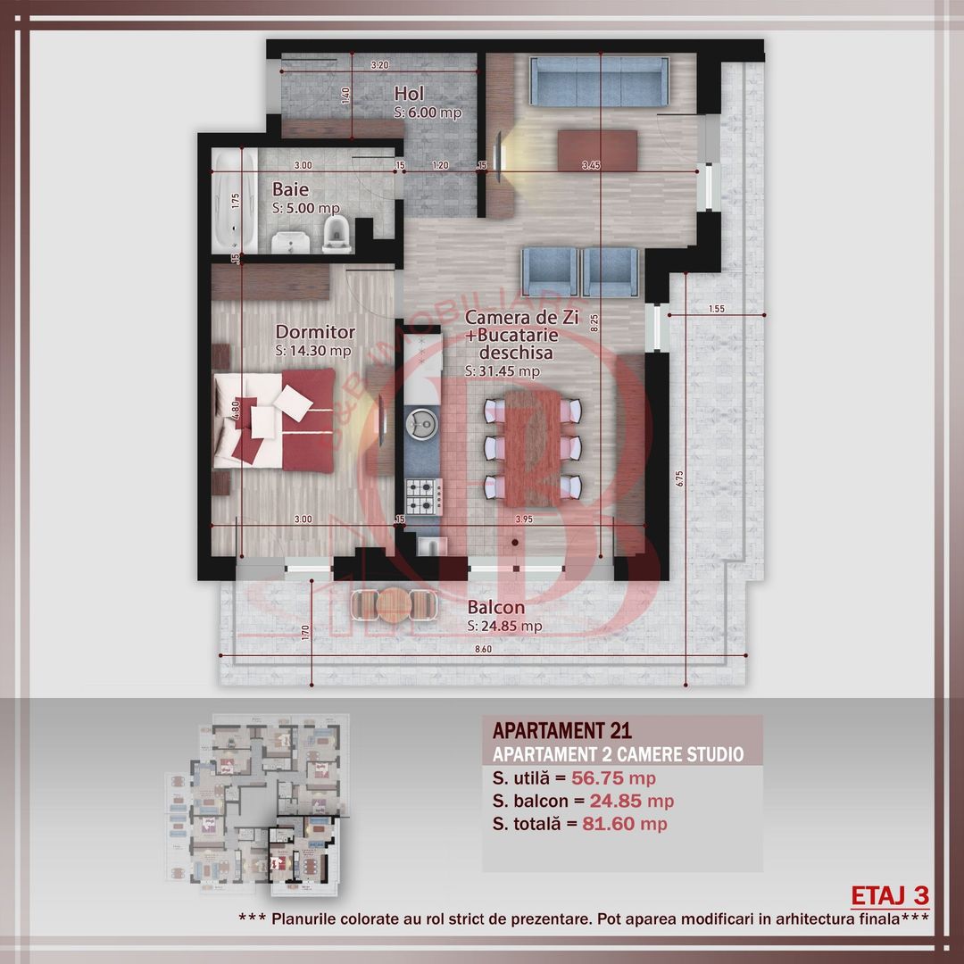 Apartament 2 camere Metrou Nicolae Teclu Th. Pallady - Schiță 1