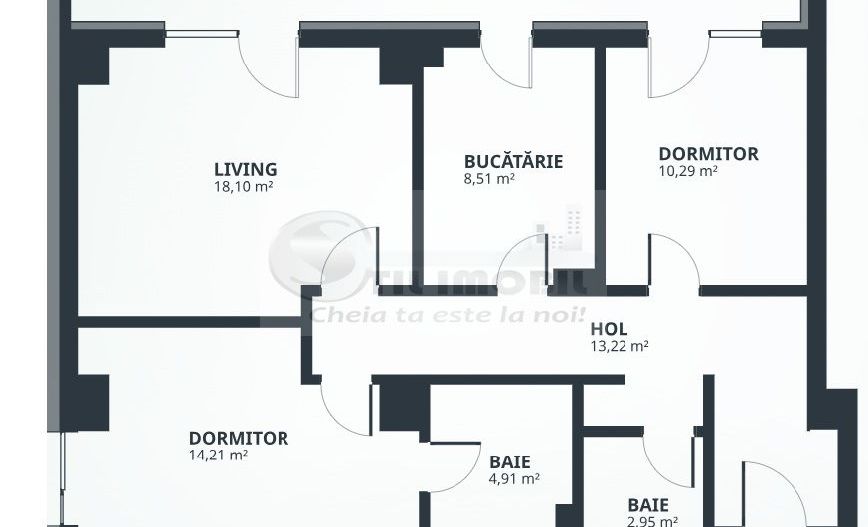 Apartament 3 camere Tatarasi - 84mp - 2bai - mutare imediata. - Poză 12