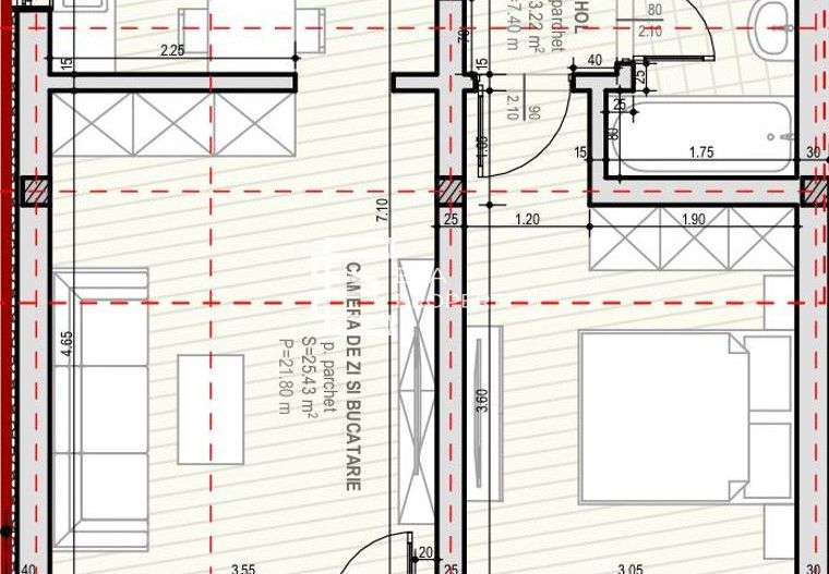 Apartament 2 camere 46 mp-pod-Șelimbăr, zona Unirii - Schiță 5