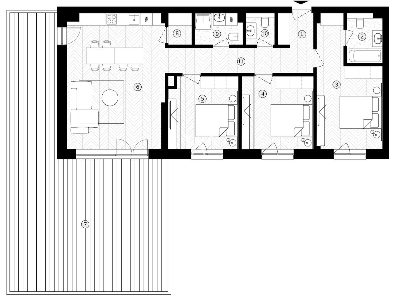 Apartament tip PENTHOUSE proiect nou,  Sibiu - Schiță 6