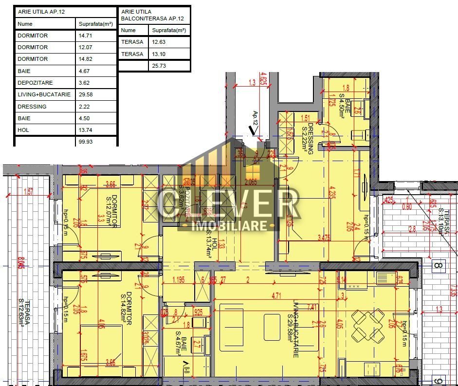 4 Camere | 125,66 mp Total | 2 Terase | Comision 0% - Poză 1
