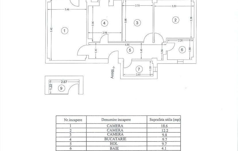 De închiriat – Apartament 3 Camere | Zona Peninsulă Constanta - Poză 10
