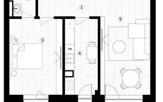 Apartament 2 camere, proiect nou - The Lake Home - Schiță 6