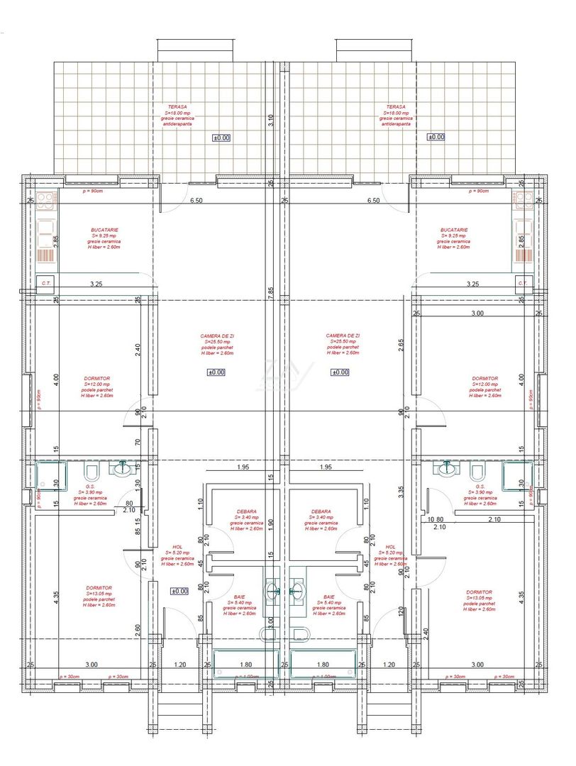 Drumul Boilor - duplex intreg pe parter. 3 camere, 2 bai. - Poză 15