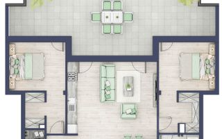 Penthouse 3  camere | Etaj 4 | Balcon 45.6 mp | Turnisor - Poză 1