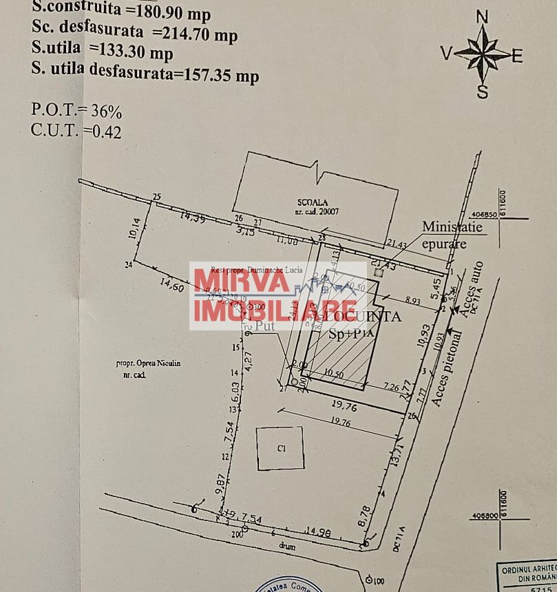 Teren de vânzare în Lapoș – 1000 mp cu beci - Schiță 18