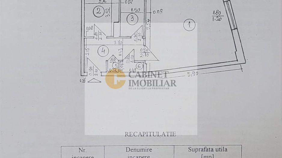 Garsoniera - 47MP | Decomandat | Credit | 1987 | M Lujerului la 10 min - Schiță 9