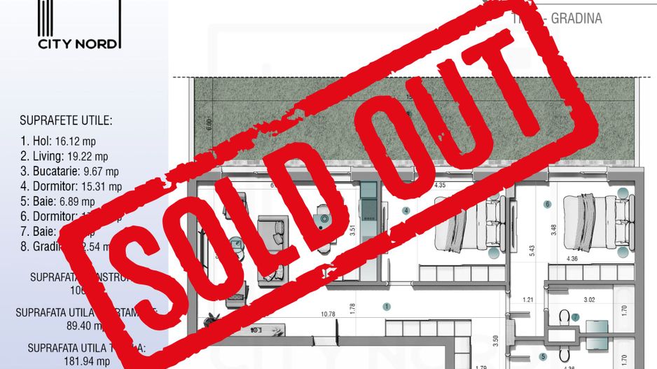 Apartament 3 camere, 89mp + gradina 93mp - (Parter/3) - Poză 1