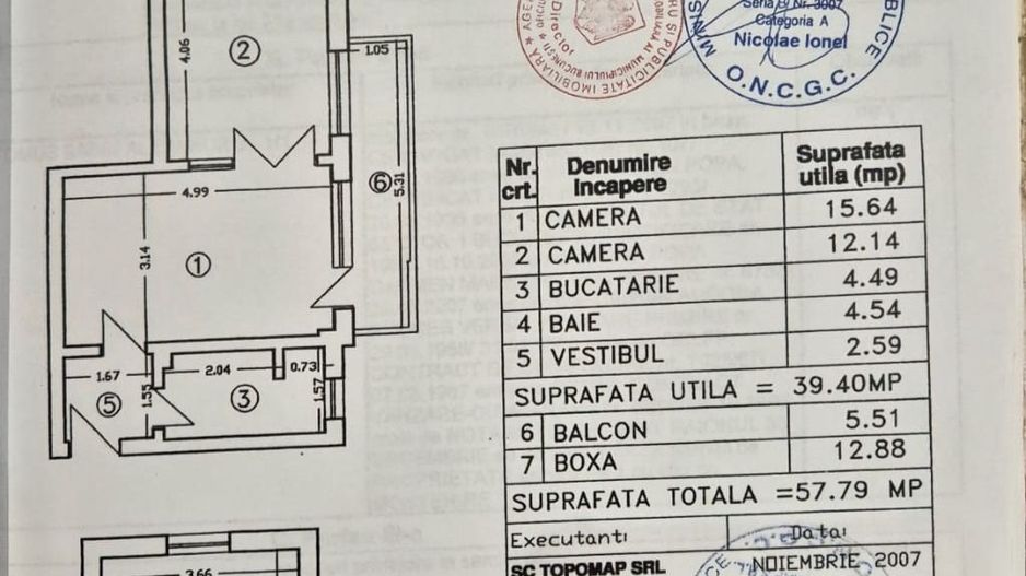 2 CAMERE  Parter Inalt cu balcon inchis || DOROBANTI CAPITALE|| - Schiță 14
