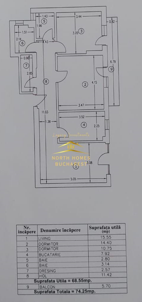 Apartament 3 camere, an 2022, centrala - Sos Chitilei - Bucurestii Noi - Poză 20