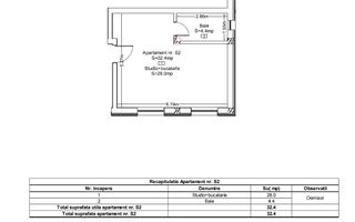Studio 32 mp | Bloc Nou | Ideal Investitie | Terra, Floresti - Schiță 4