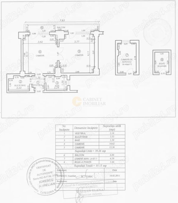 Bloc reconsolidat | Universitate| 2 camere | Camera la mansarda + Boxa - Poză 7