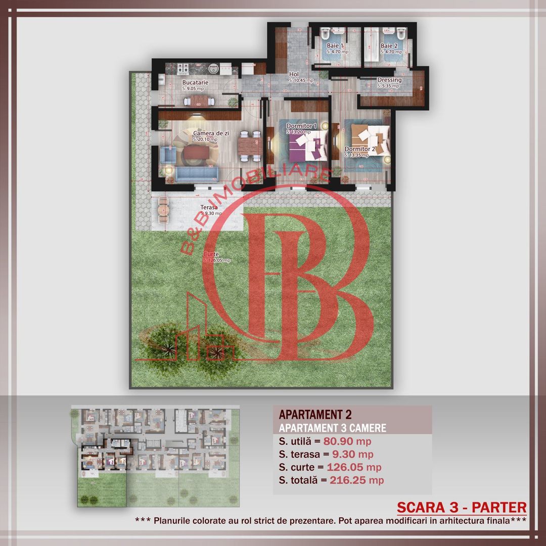 3 camere cu dresing si curte  Titan Pallady Metrou Nicolae Teclu - Schiță 13