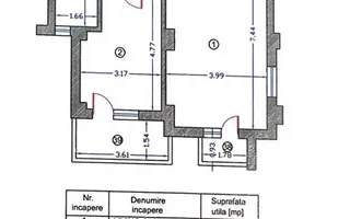 Direct de la dezvoltator | Apartament 2 camere, 60 mp, Km 5 - Schiță 14