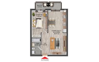Apartament 2 camere, 54mp, Balcon, Zona Selimbar Comision 0 - Poză 4