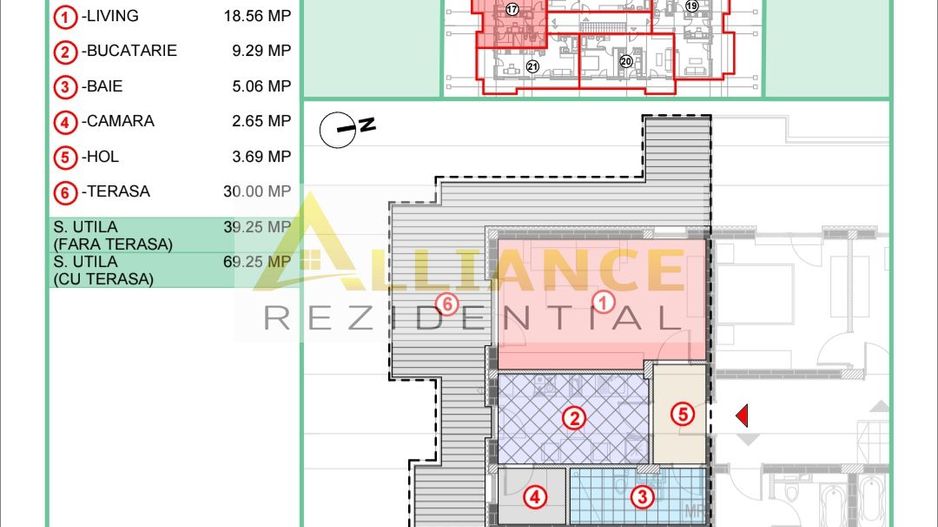 GARSONIERĂ | 39,25 MP UTILI | TERASĂ 30 MP | PARCARE INCLUSĂ - Poză 2