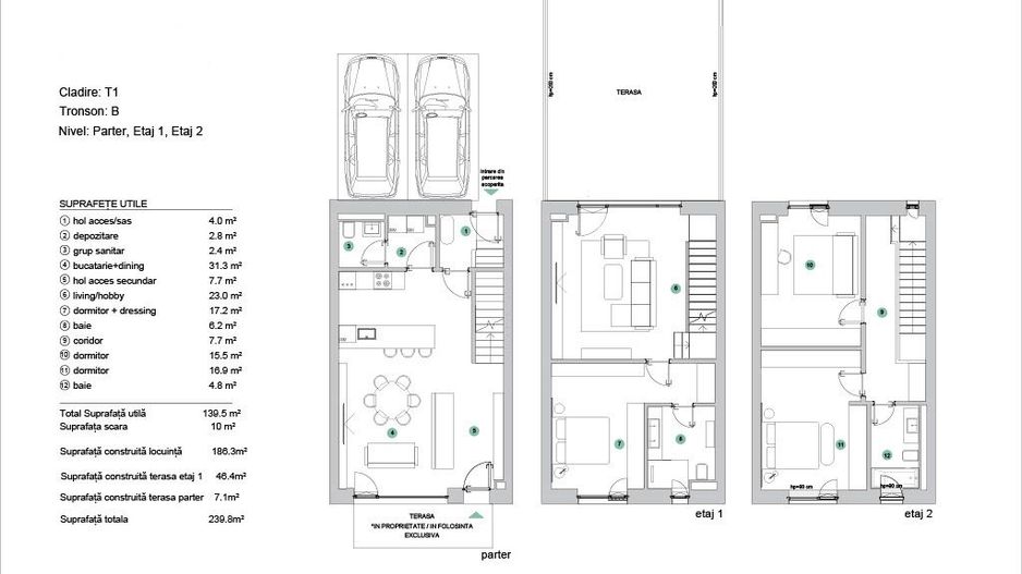 Casă Tip Townhouse | Terasă Spectaculoasă | Comunitate Premium - Schiță 9
