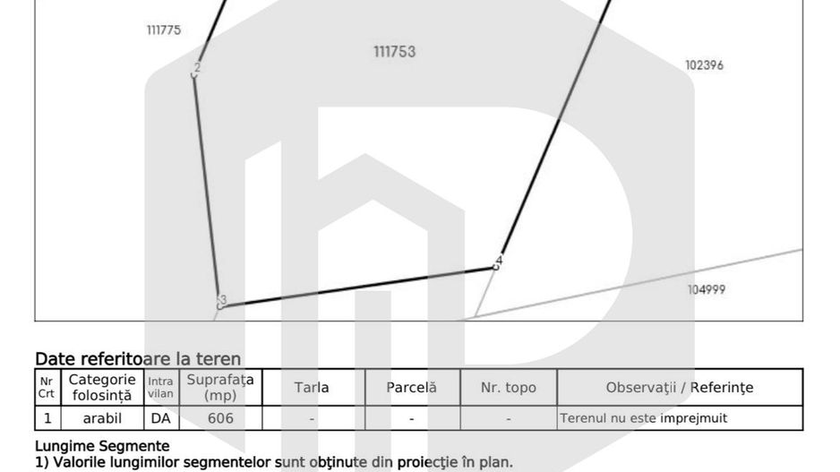 Parcela de teren 606mp | Cristian | Puz Aprobat - Poză 1
