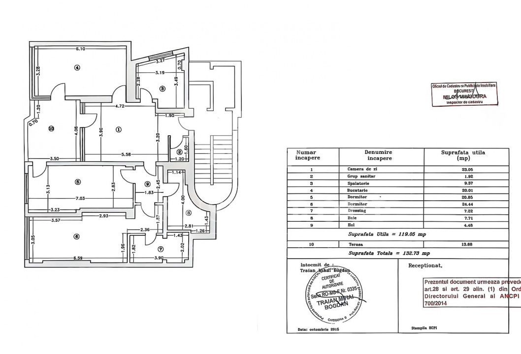 Apartament 4 camere Floreasca - Rahmaninov / Loc de parcare - Schiță 18