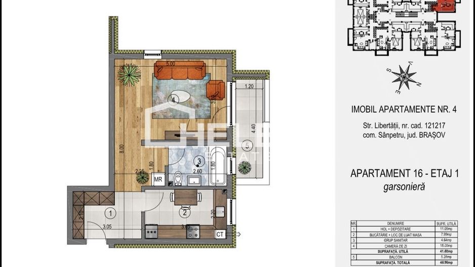 COMISION 0% / 2 Camere / Credit / Sânpetru - Poză 9