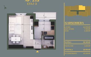 Garsoniera de vanzare - comuna Berceni - Poză 1