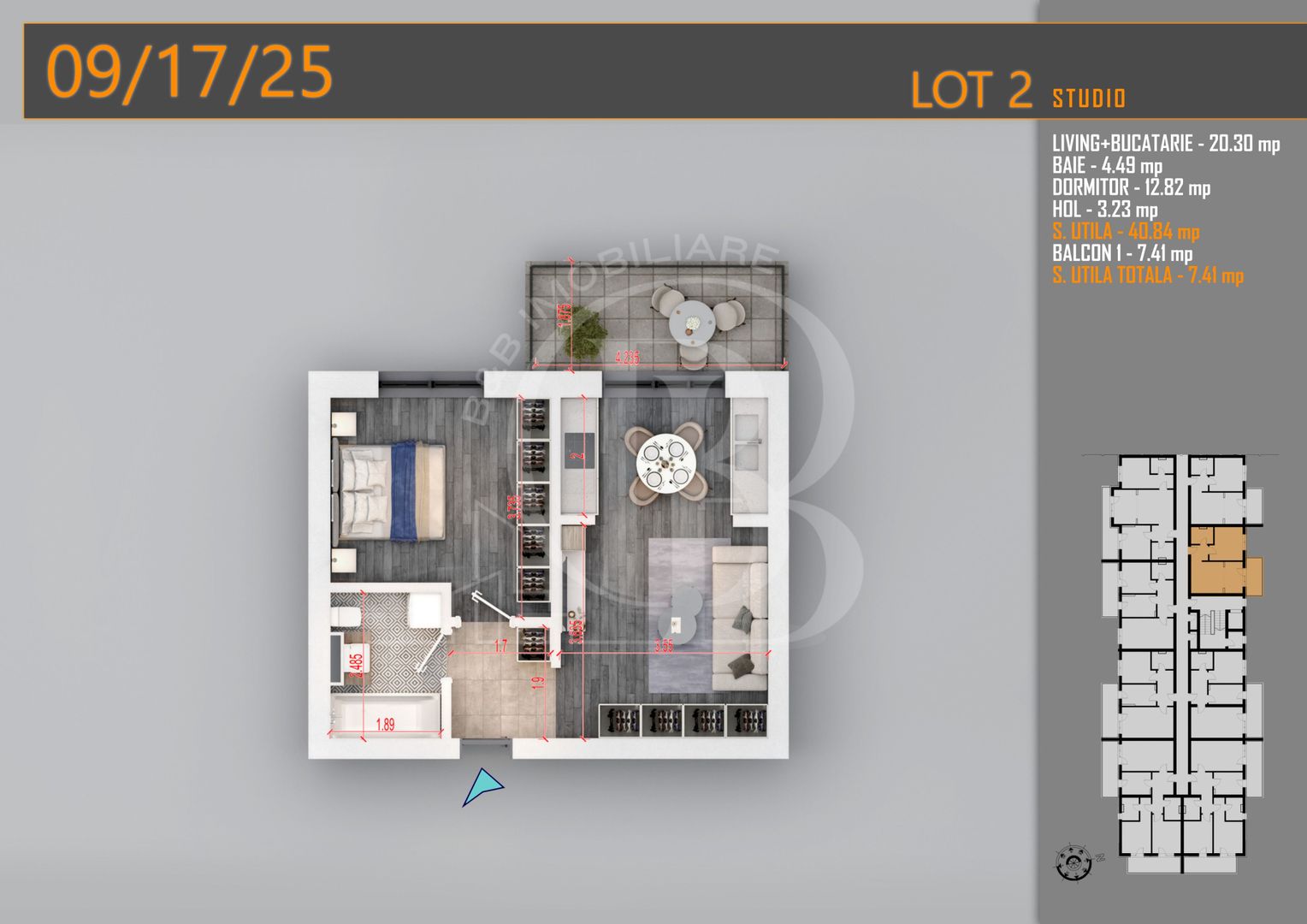 Apartament 2 camere-Theodor Pallady Metrou Teclu - Schiță 1
