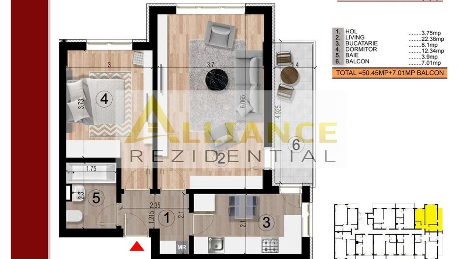 APARTAMENT 2 CAMERE DECOMANDAT - Poză 10
