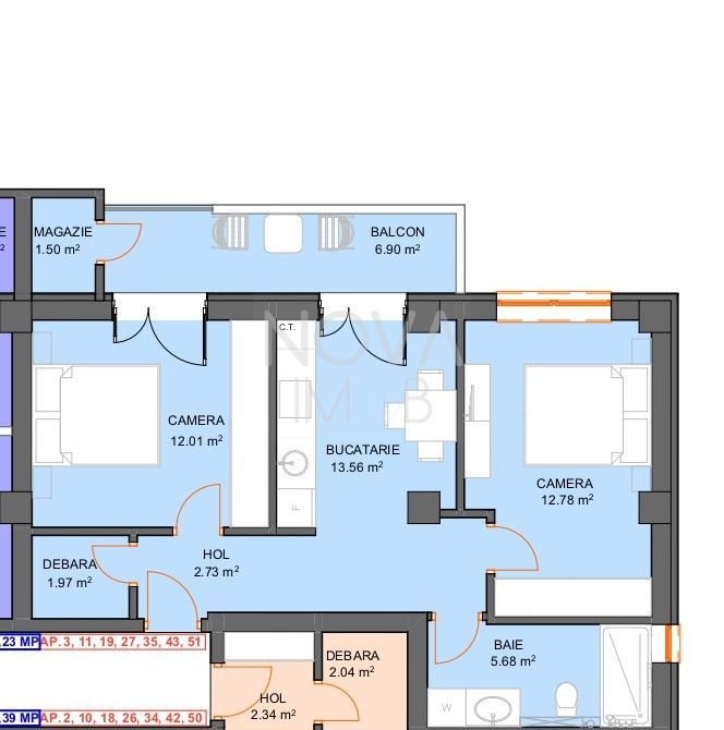 Apartament - 2 camere, decomandate - Str. Doamna Stanca - Poză 5