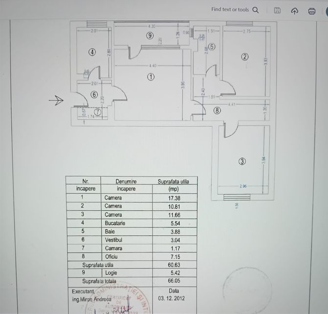 3-camere transformat in 4 CAMERE| OBOR - Schiță 12