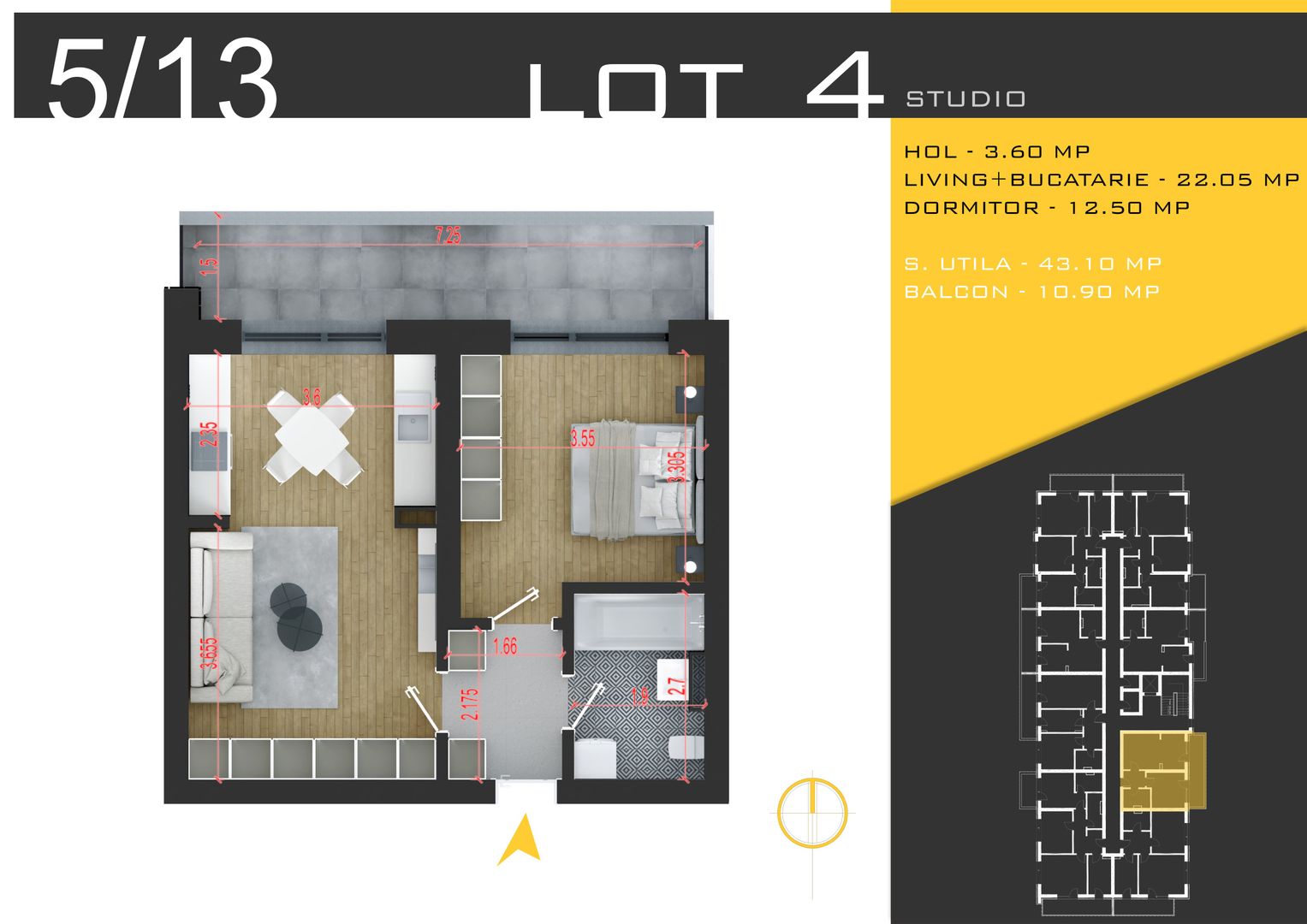 2 camere lansare proiect Titan Pallady  Metrou Nicolae Teclu - Schiță 11