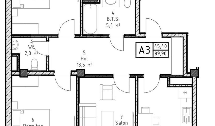 Vânzare, apartamet, 3 camere, str. Alexandru cel Bun, or. Ialoveni - Poză 8